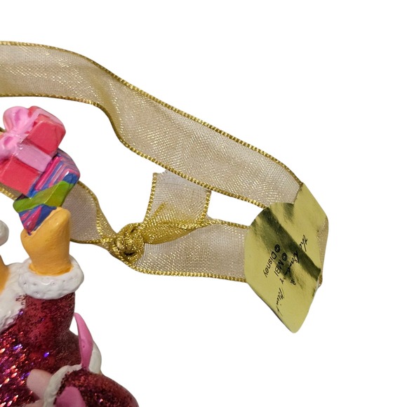 Danbury Mint Disney Winnie the Pooh Christmas Ornament with Piglet and Presents - Picture 6 of 11